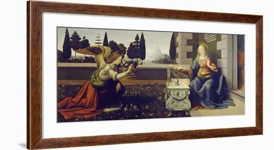 The Annunciation, ca. 1472-Leonardo Da Vinci-Framed Art Print