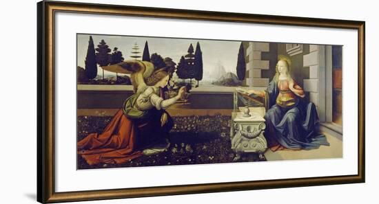 The Annunciation, ca. 1472-Leonardo Da Vinci-Framed Art Print