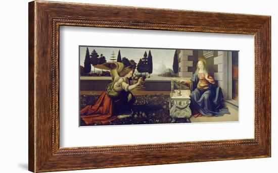 The Annunciation, ca. 1472-Leonardo Da Vinci-Framed Giclee Print