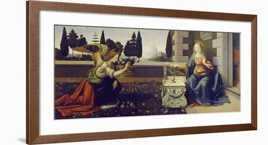 The Annunciation, ca. 1472-Leonardo Da Vinci-Framed Giclee Print