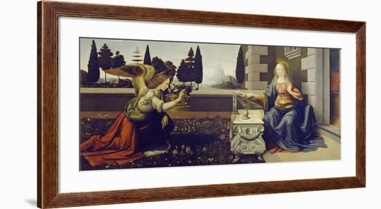 The Annunciation, ca. 1472-Leonardo Da Vinci-Framed Giclee Print