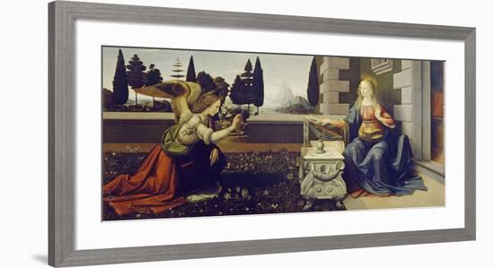 The Annunciation, ca. 1472-Leonardo Da Vinci-Framed Giclee Print