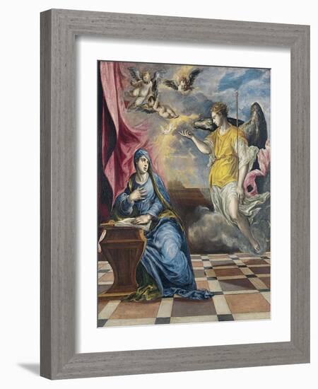 The Annunciation, Ca 1576-El Greco-Framed Giclee Print