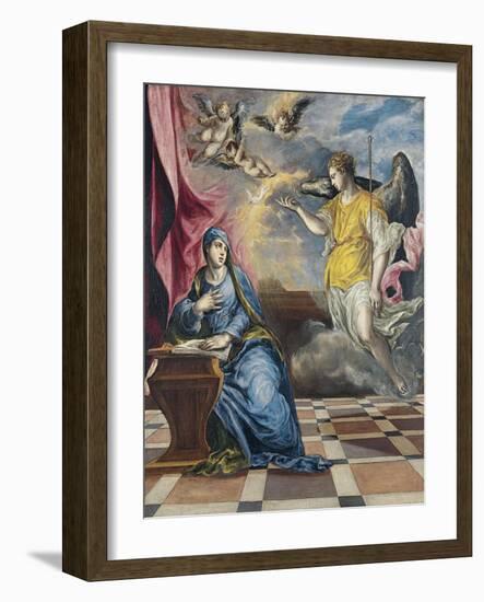 The Annunciation, Ca 1576-El Greco-Framed Giclee Print