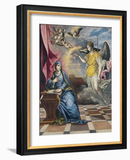 The Annunciation, Ca 1576-El Greco-Framed Giclee Print