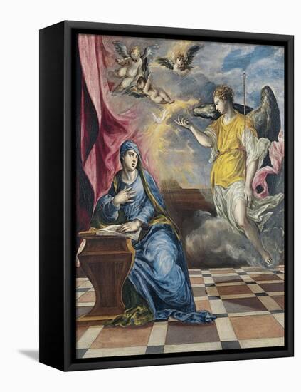The Annunciation, Ca 1576-El Greco-Framed Premier Image Canvas