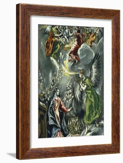 The Annunciation, Ca 1596-1600-El Greco-Framed Giclee Print