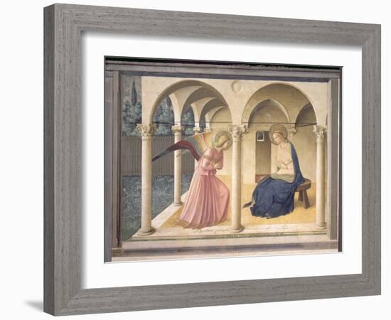 The Annunciation, circa 1438-45-Fra Angelico-Framed Giclee Print