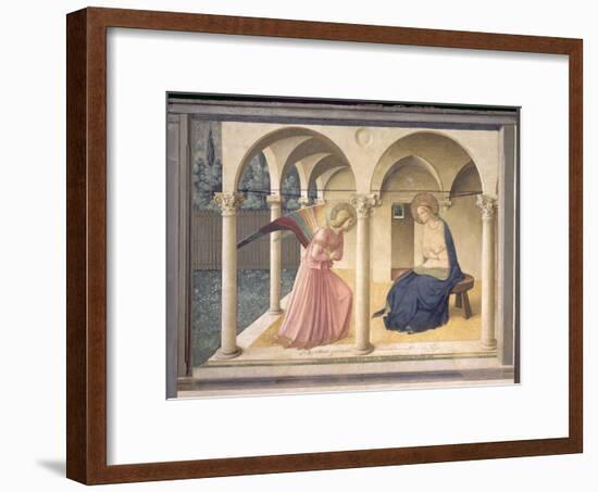 The Annunciation, circa 1438-45-Fra Angelico-Framed Giclee Print