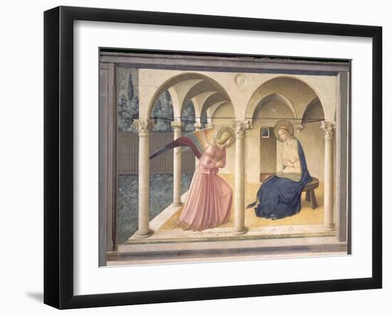 The Annunciation, circa 1438-45-Fra Angelico-Framed Giclee Print