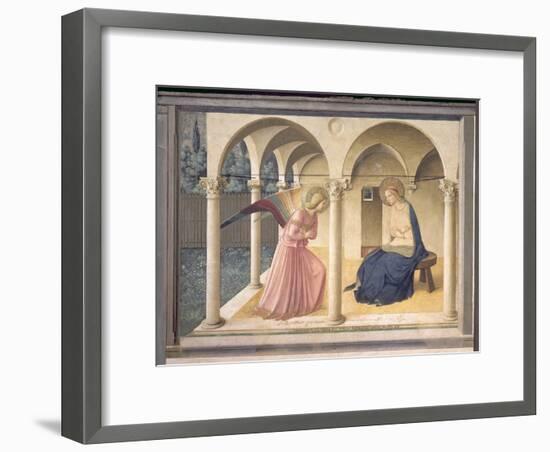 The Annunciation, circa 1438-45-Fra Angelico-Framed Giclee Print