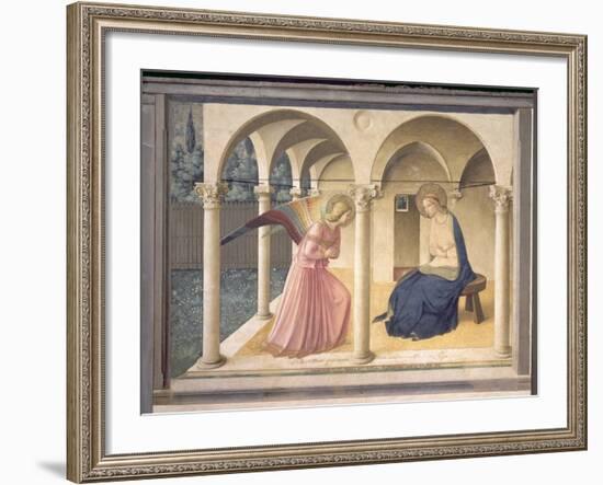 The Annunciation, circa 1438-45-Fra Angelico-Framed Giclee Print