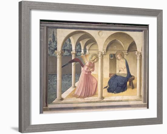 The Annunciation, circa 1438-45-Fra Angelico-Framed Giclee Print