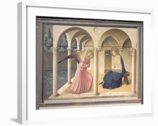 The Annunciation, circa 1438-45-Fra Angelico-Framed Giclee Print