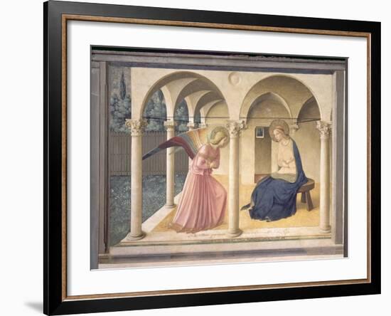 The Annunciation, circa 1438-45-Fra Angelico-Framed Giclee Print