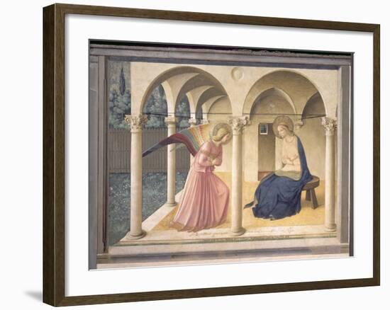 The Annunciation, circa 1438-45-Fra Angelico-Framed Giclee Print