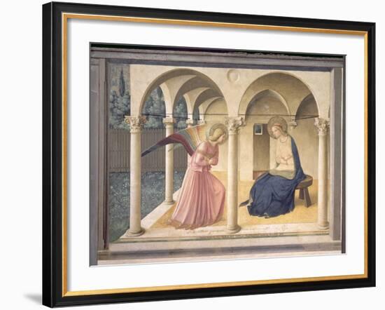 The Annunciation, circa 1438-45-Fra Angelico-Framed Giclee Print