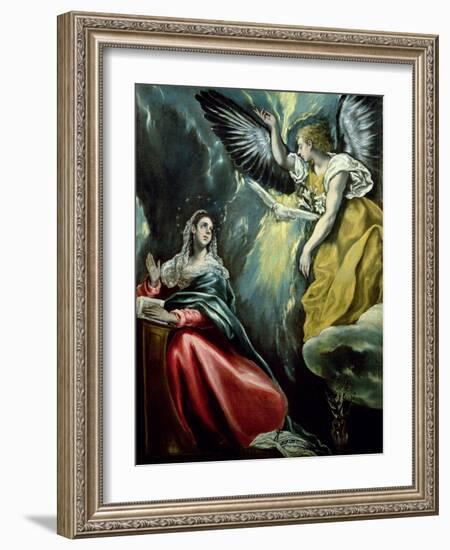 The Annunciation, circa 1575-El Greco-Framed Giclee Print