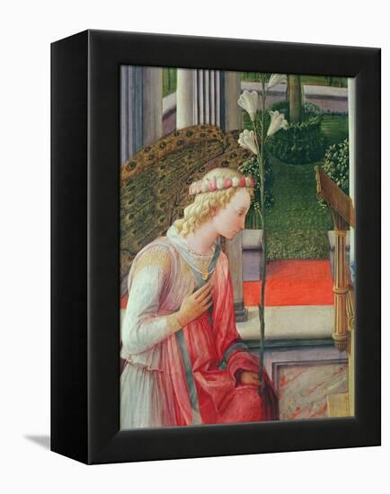 The Annunciation, Detail of the Angel Gabriel-Fra Filippo Lippi-Framed Premier Image Canvas