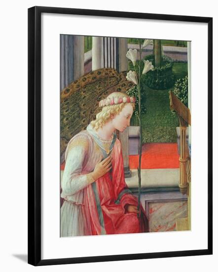 The Annunciation, Detail of the Angel Gabriel-Fra Filippo Lippi-Framed Giclee Print