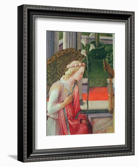 The Annunciation, Detail of the Angel Gabriel-Fra Filippo Lippi-Framed Giclee Print