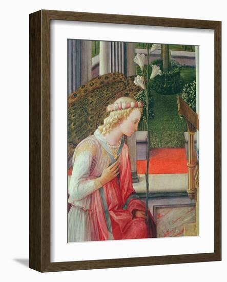 The Annunciation, Detail of the Angel Gabriel-Fra Filippo Lippi-Framed Giclee Print