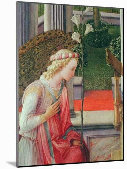 The Annunciation, Detail of the Angel Gabriel-Fra Filippo Lippi-Mounted Giclee Print