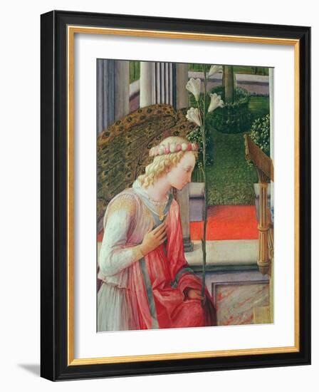 The Annunciation, Detail of the Angel Gabriel-Fra Filippo Lippi-Framed Giclee Print