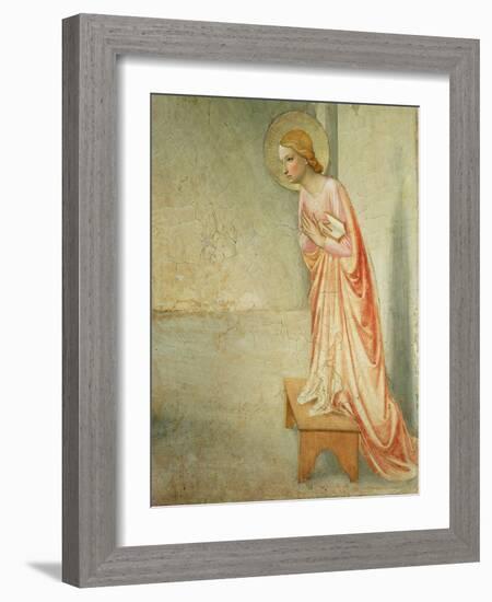 The Annunciation, Detail of the Virgin, 1442-Fra Angelico-Framed Giclee Print