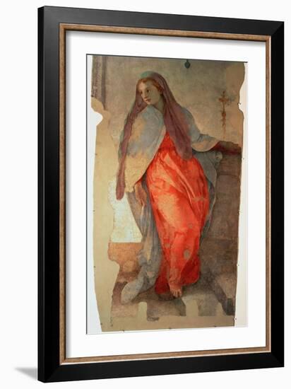 The Annunciation, Detail of the Virgin, c.1527-Jacopo da Carucci Pontormo-Framed Giclee Print