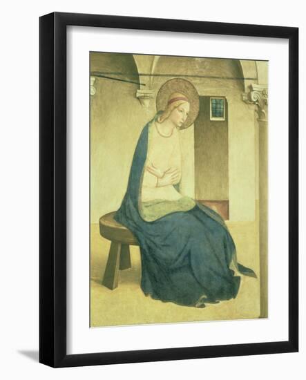 The Annunciation, Detail of the Virgin, circa 1438-45-Fra Angelico-Framed Giclee Print