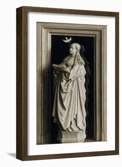 The Annunciation (Diptych, Right Pane), 1434-1435-Jan van Eyck-Framed Giclee Print