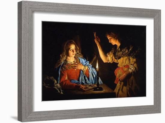 The Annunciation, Early 17th C-Matthias Stomer-Framed Giclee Print