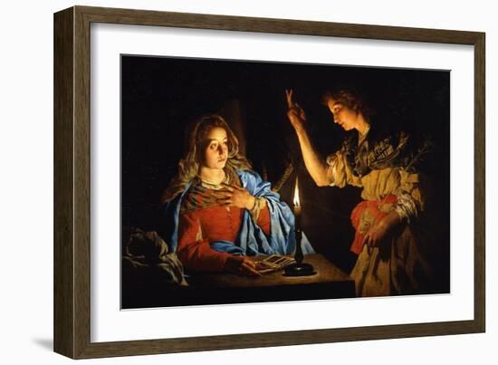 The Annunciation, Early 17th C-Matthias Stomer-Framed Giclee Print