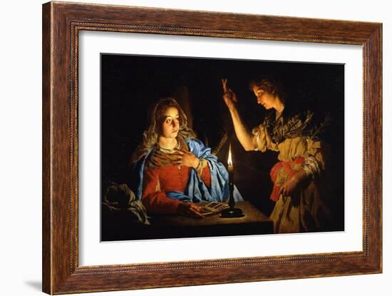 The Annunciation, Early 17th C-Matthias Stomer-Framed Giclee Print