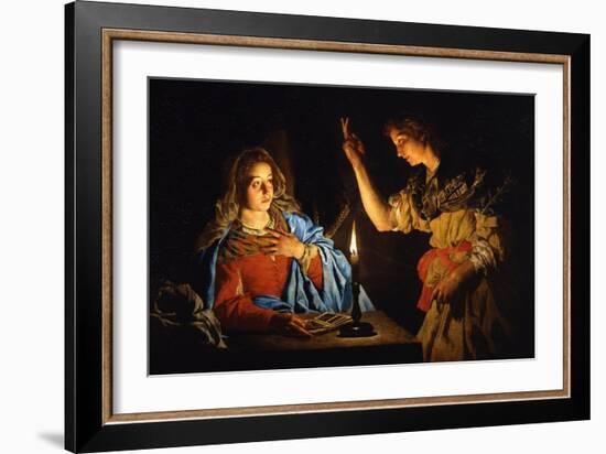 The Annunciation, Early 17th C-Matthias Stomer-Framed Giclee Print