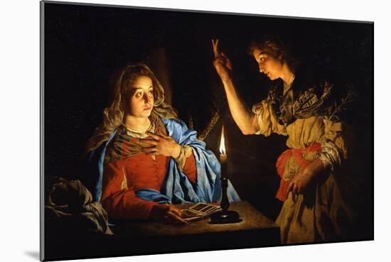 The Annunciation, Early 17th C-Matthias Stomer-Mounted Giclee Print