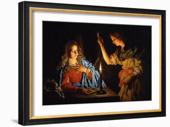 The Annunciation, Early 17th C-Matthias Stomer-Framed Giclee Print