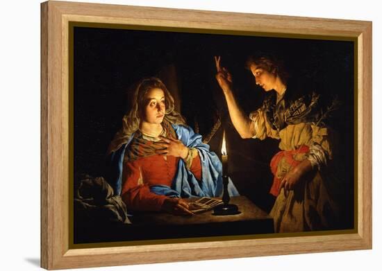 The Annunciation, Early 17th C-Matthias Stomer-Framed Premier Image Canvas