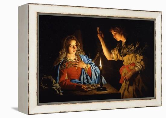 The Annunciation, Early 17th C-Matthias Stomer-Framed Premier Image Canvas