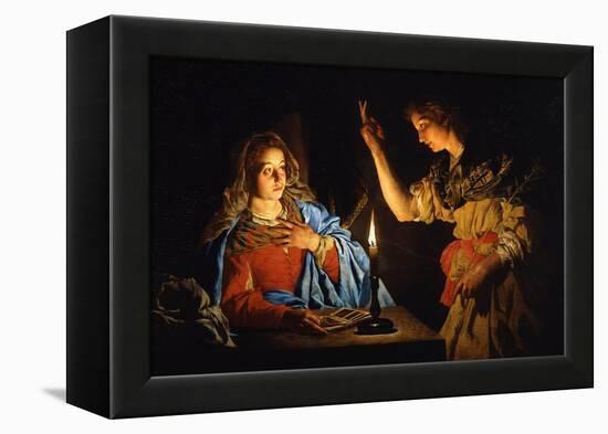 The Annunciation, Early 17th C-Matthias Stomer-Framed Premier Image Canvas