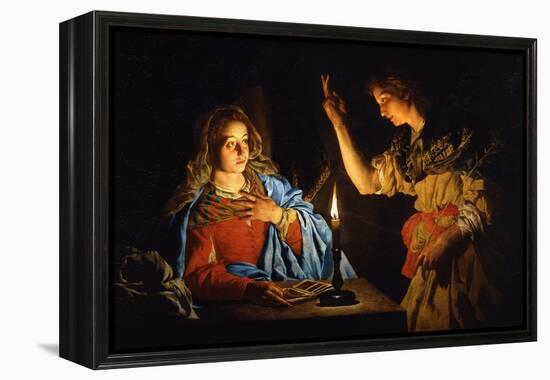 The Annunciation, Early 17th C-Matthias Stomer-Framed Premier Image Canvas