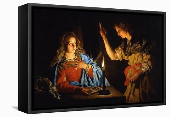 The Annunciation, Early 17th C-Matthias Stomer-Framed Premier Image Canvas