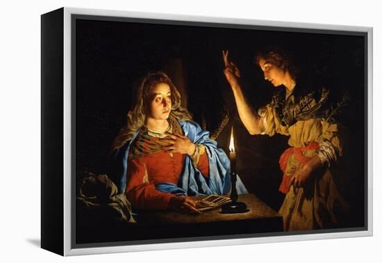 The Annunciation, Early 17th C-Matthias Stomer-Framed Premier Image Canvas