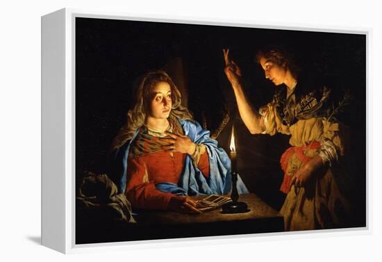 The Annunciation, Early 17th C-Matthias Stomer-Framed Premier Image Canvas