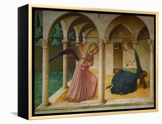 The Annunciation. Fresco in the former dormitory of the Dominican monastery San Marco, Florence.-null-Framed Premier Image Canvas