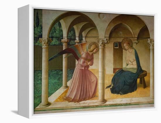 The Annunciation. Fresco in the former dormitory of the Dominican monastery San Marco, Florence.-null-Framed Premier Image Canvas