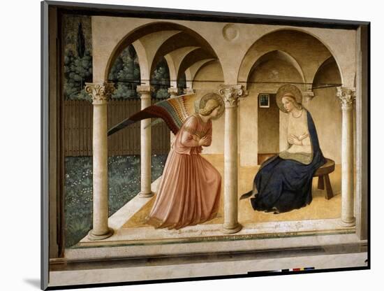 The Annunciation (Fresco)-Fra (c 1387-1455) Angelico-Mounted Giclee Print