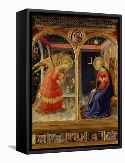 The Annunciation, from C. 1440 Altarpiece of Convent of Montecarlo-Fra Angelico-Framed Premier Image Canvas