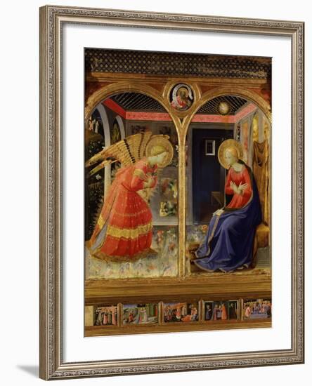 The Annunciation, from C. 1440 Altarpiece of Convent of Montecarlo-Fra Angelico-Framed Photographic Print